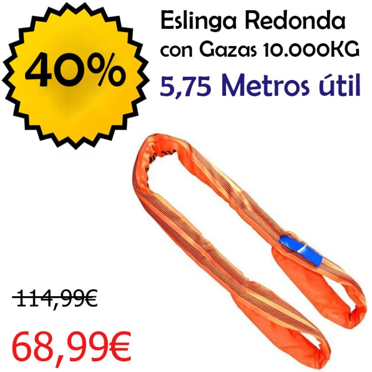Eslinga Redonda Con Gazas 10.000KG x 5,75M