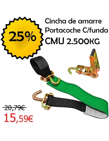 Comprar Conjunto para Portavehículos con funda protectora 2.500KG - 50MM . Fecha 2024 por 15.5925 en cintatex.es