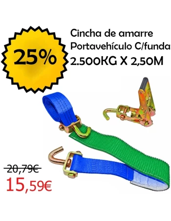 Conjunto Portavehículos con Funda 2.500 kg x 2,50 m Azul · 2024