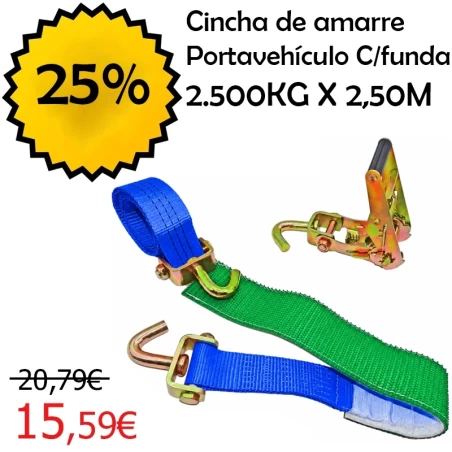 Conjunto Portavehículos con Funda 2.500 kg x 2,50 m Azul · 2024