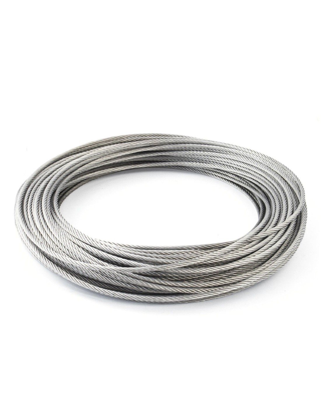 Cable de alambre Nirosta 3 mm, 20 m, acero inoxidable, 7 x 19 mm, EN 1.4401, blando, A4, Nirosta