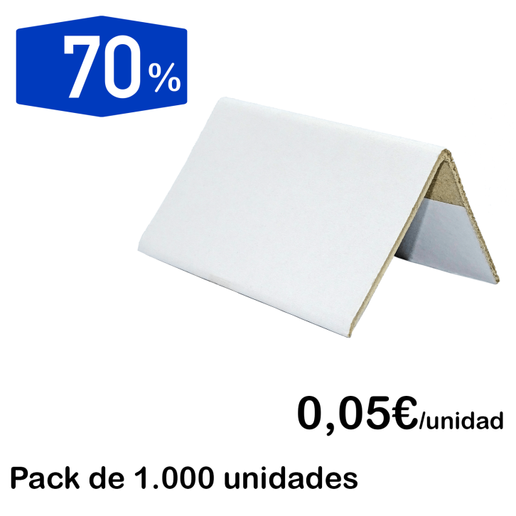 1 pack de 1.000 unidades Protector de Esquina de cartón