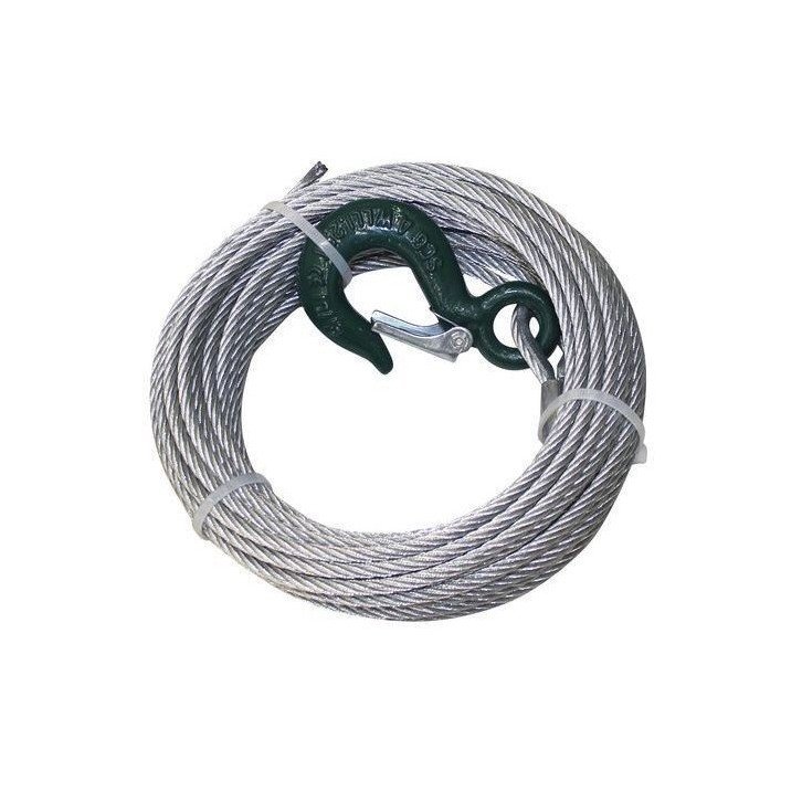 Cable de acero con gancho para cabrestantes - Diámetro 8