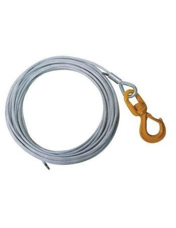 Cable de acero con gancho de pestillo para cabrestantes - Diámetro 12